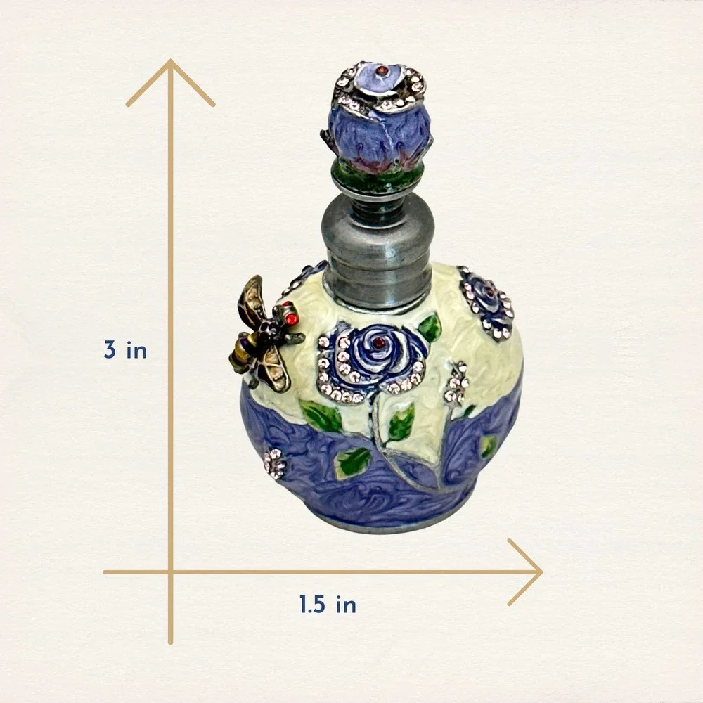 Evenchae Bee & Roses Glass Perfume Bottle, 6 ml, Empty - w/Gift Bag - Picture 10 of 14